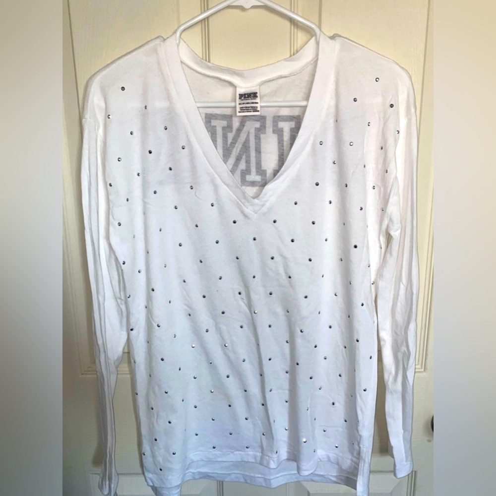 VS PINK Bling Long Sleeve Top